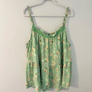 TORRID Green Floral Tank Top | Size 4x | NWT